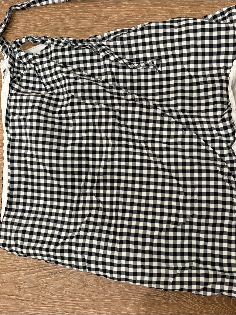 GAP Black and White Gingham wrap skirt